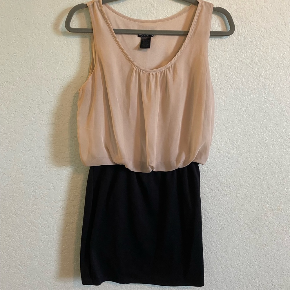 Business Formal Cream + Black Dress